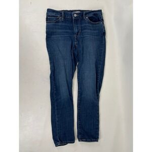 Levi Strauss 711 Skinny Ankle Jeans Womens 28 Blue Denim Stretch Cropped